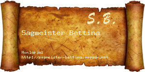 Sagmeister Bettina névjegykártya