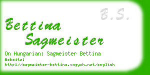 bettina sagmeister business card